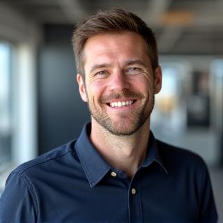 Photo de Marc Duval, Fondateur & Gérant, souriant et professionnel.